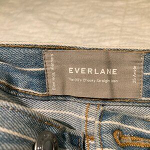 Everlane '90s Cheeky Jean in Pinstripe Blue